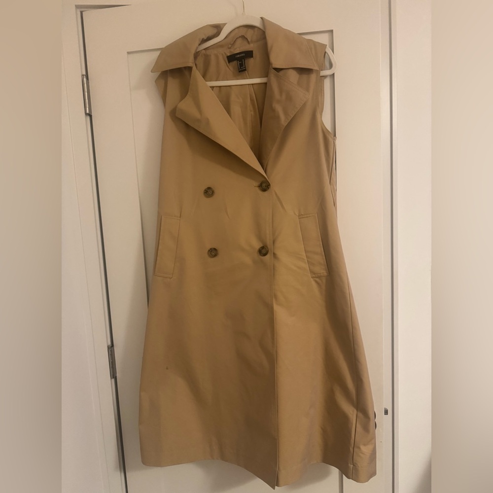 Forever 21 size medium trench inspired material dress